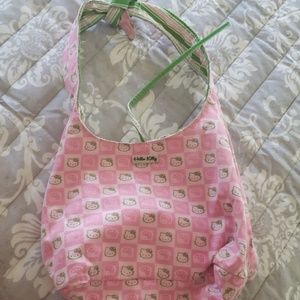 Hello Kitty fabric tie bag